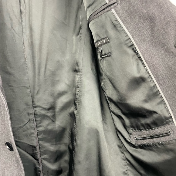 Theory Charcoal Gray Xylo Godsford Stretch Wool‎ 2 Button Suit Jacket Blazer - Picture 6 of 10